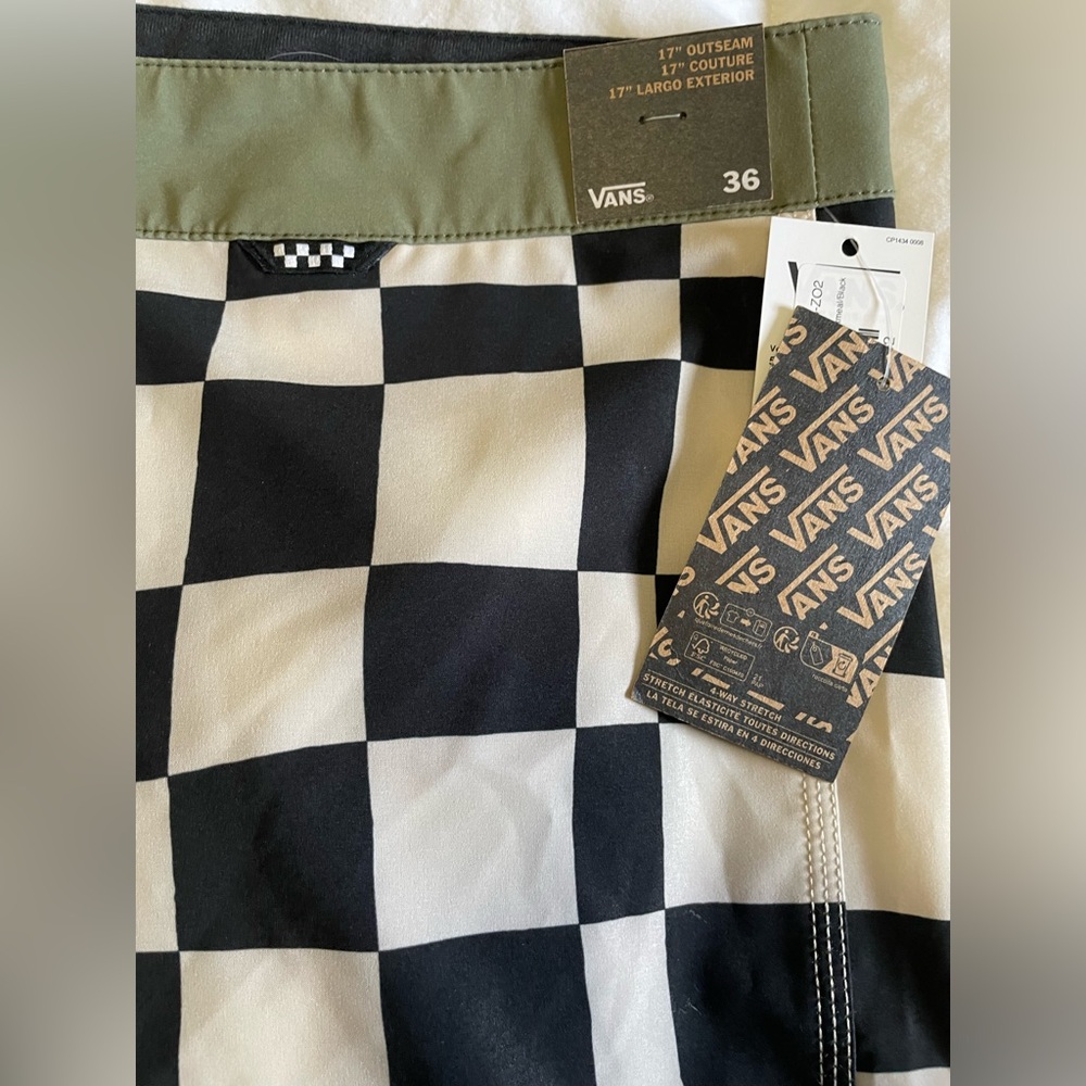 Men's Vans Daily Check Checkerboard Boardshorts - NWT 36 - Picture 5 of 13